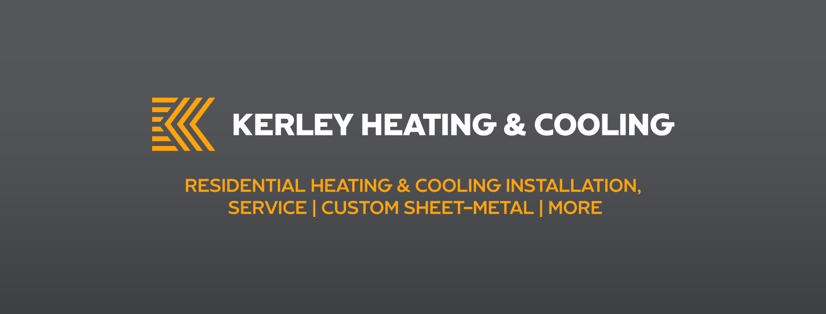 A gray and yellow logo for a heating company.